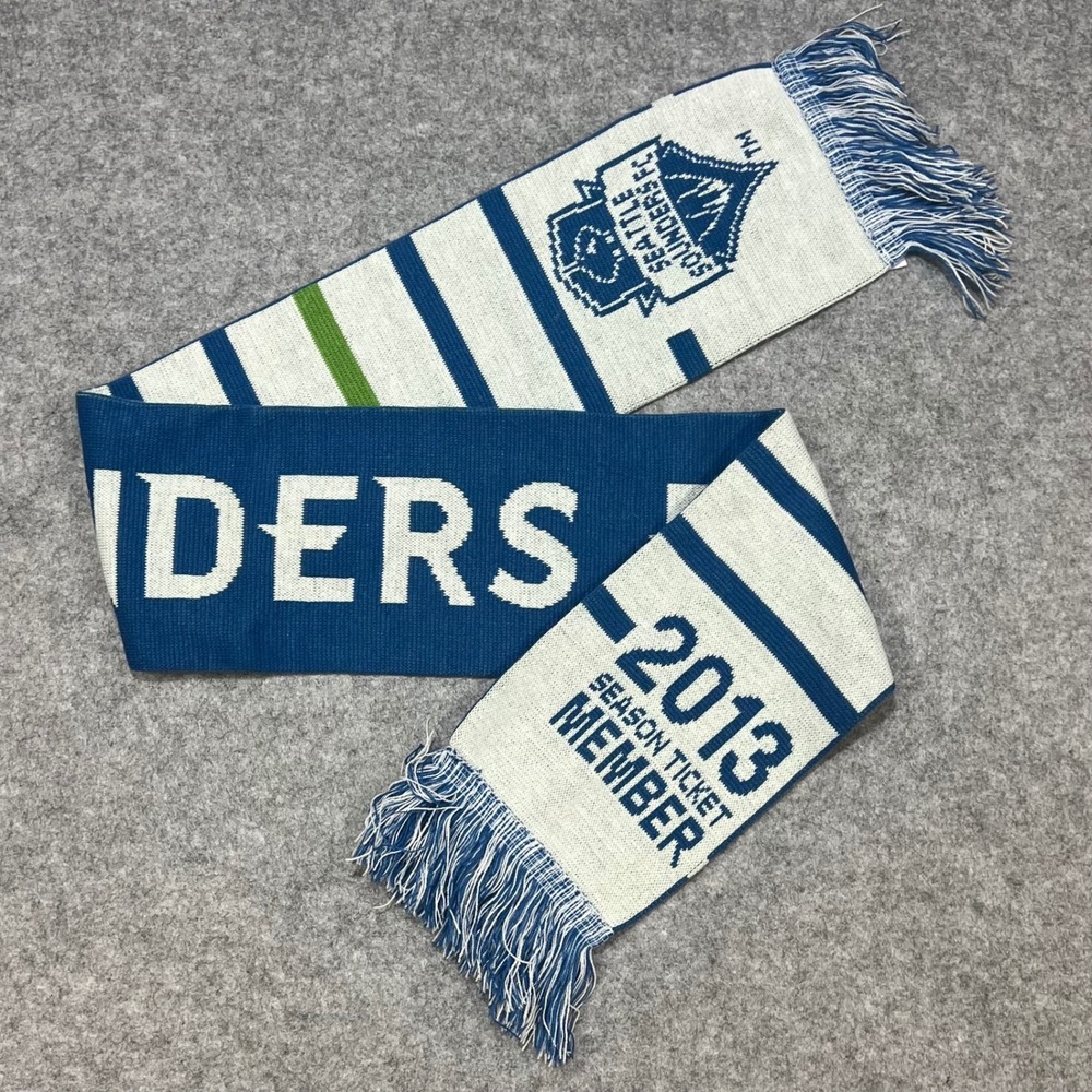 Seattle Sounders FC 2013 Season Ticket Member Scarf Adidas Blue White Green